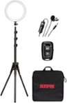 Angle Zoom. Sunpak - 12" Bi-Color Ring Light Kit with BOYA Lavalier Microphone and Bluetooth Remote for Smartphones and Compact Cameras.