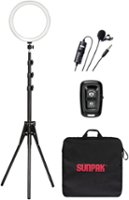 Sunpak - 12" Bi-Color Ring Light Kit with BOYA Lavalier Microphone and Bluetooth Remote for Smartphones and Compact Cameras - Angle_Zoom