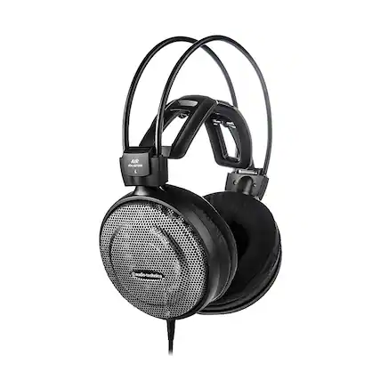 Front. Audio-Technica - ATHAD700X Audiophile Headphones - Black.