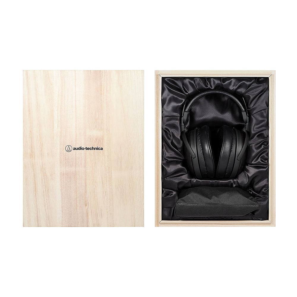 Alt View 15. Audio-Technica - ATH-AWKT Closed-Back Wood Headphone - Black.