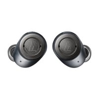 Audio-Technica - ATHANC300TW Noise-Cancelling Earbuds - Black - Front_Zoom