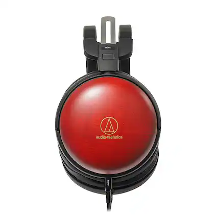 Front. Audio-Technica - ATH-AWAS Closed-Back Wood Headphone - Cherry.