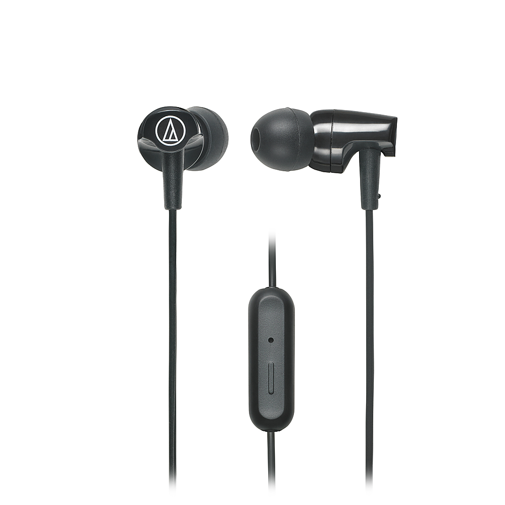 Angle View: Audio-Technica - ATH-CLR100ISBK SonicFuel Wired In-Ear Earbuds - Black