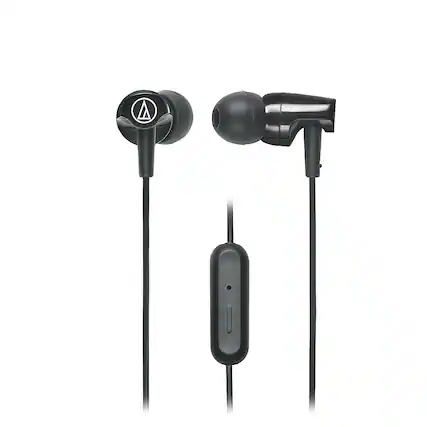 Angle. Audio-Technica - ATH-CLR100ISBK SonicFuel Wired In-Ear Earbuds - Black.