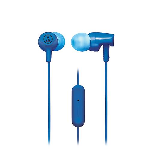 Audio-Technica - ATH-CLR100ISBL SonicFuel Earbuds, Black - Blue