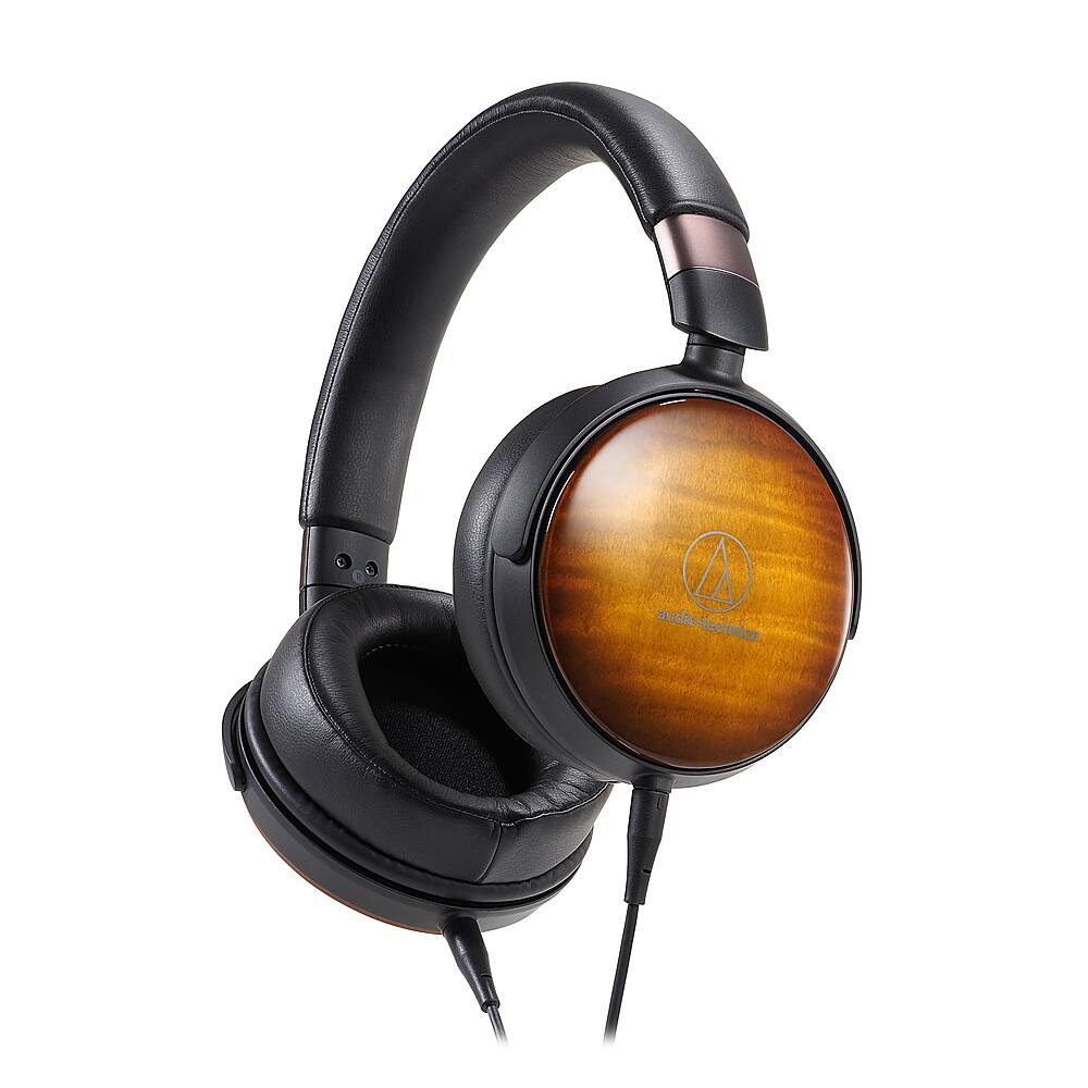 Angle. Audio-Technica - ATH-WP900 Over The Ear Headphones - Maple.