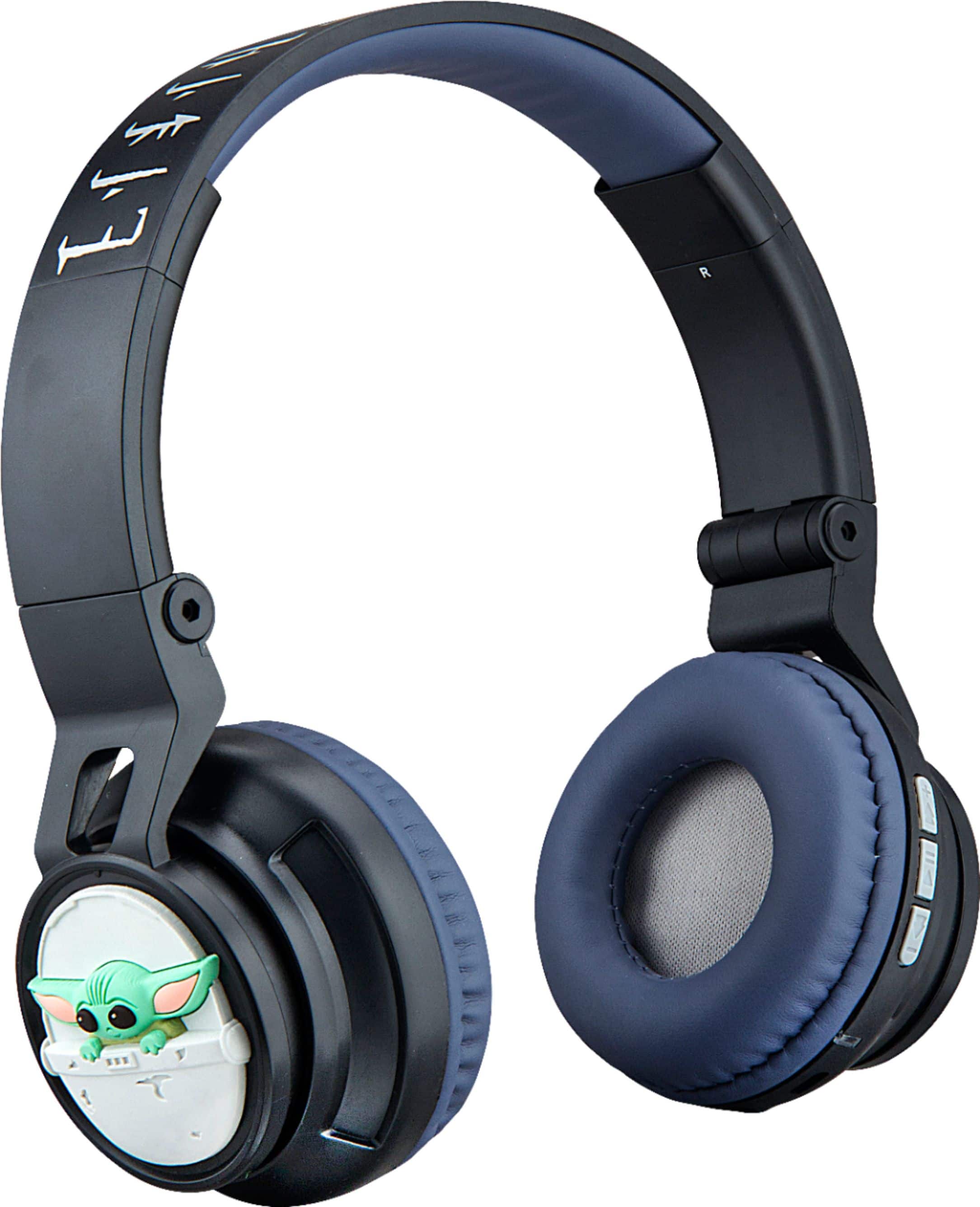 Front. eKids - Star Wars The Mandalorian The Child Bluetooth Headphones - black.