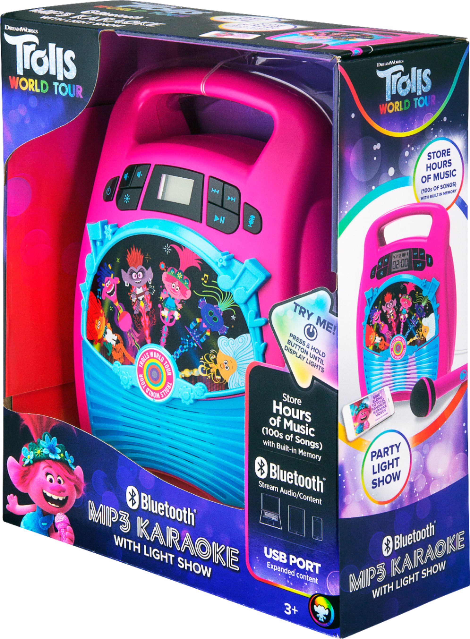 eKids DreamWorks Trolls Bluetooth Karaoke with Sing-Along Microphone and EZ  Link Technology Pink Wi-554TR.EXv23M - Best Buy