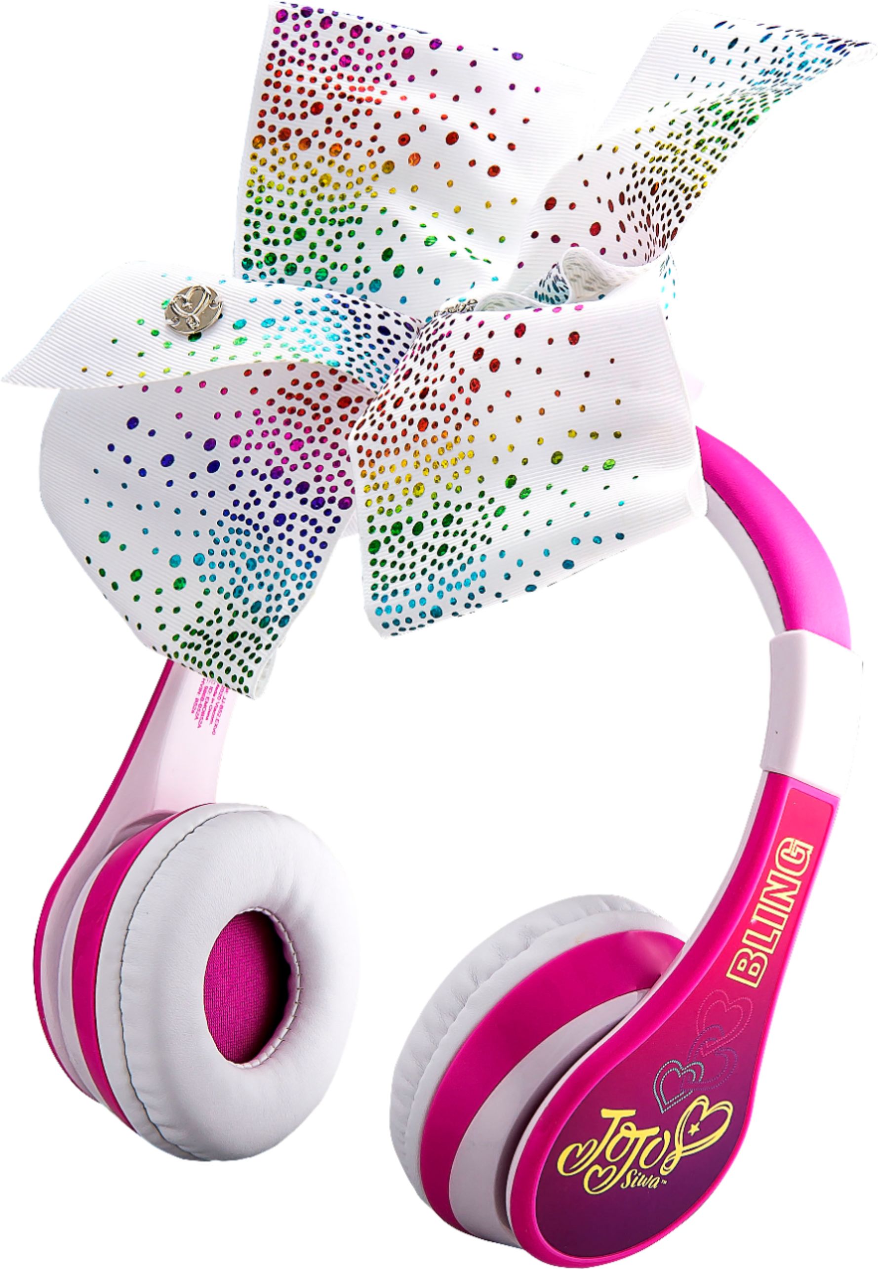 Angle View: eKids - JoJo Siwa Wireless Over the Ear Headphones - pink