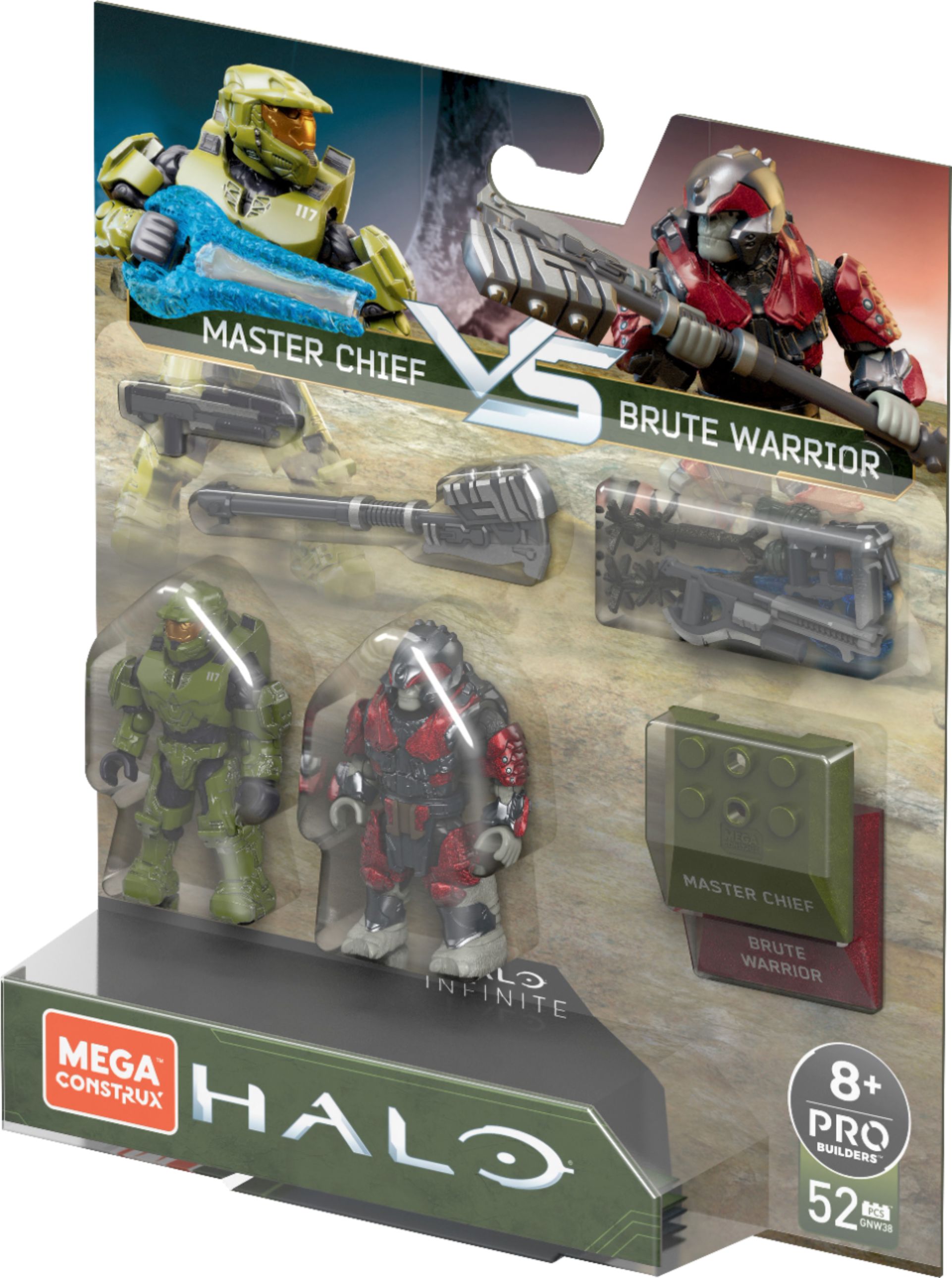 Left View: Mega Construx Halo Infinite Conflict Pack with Buildable Characters