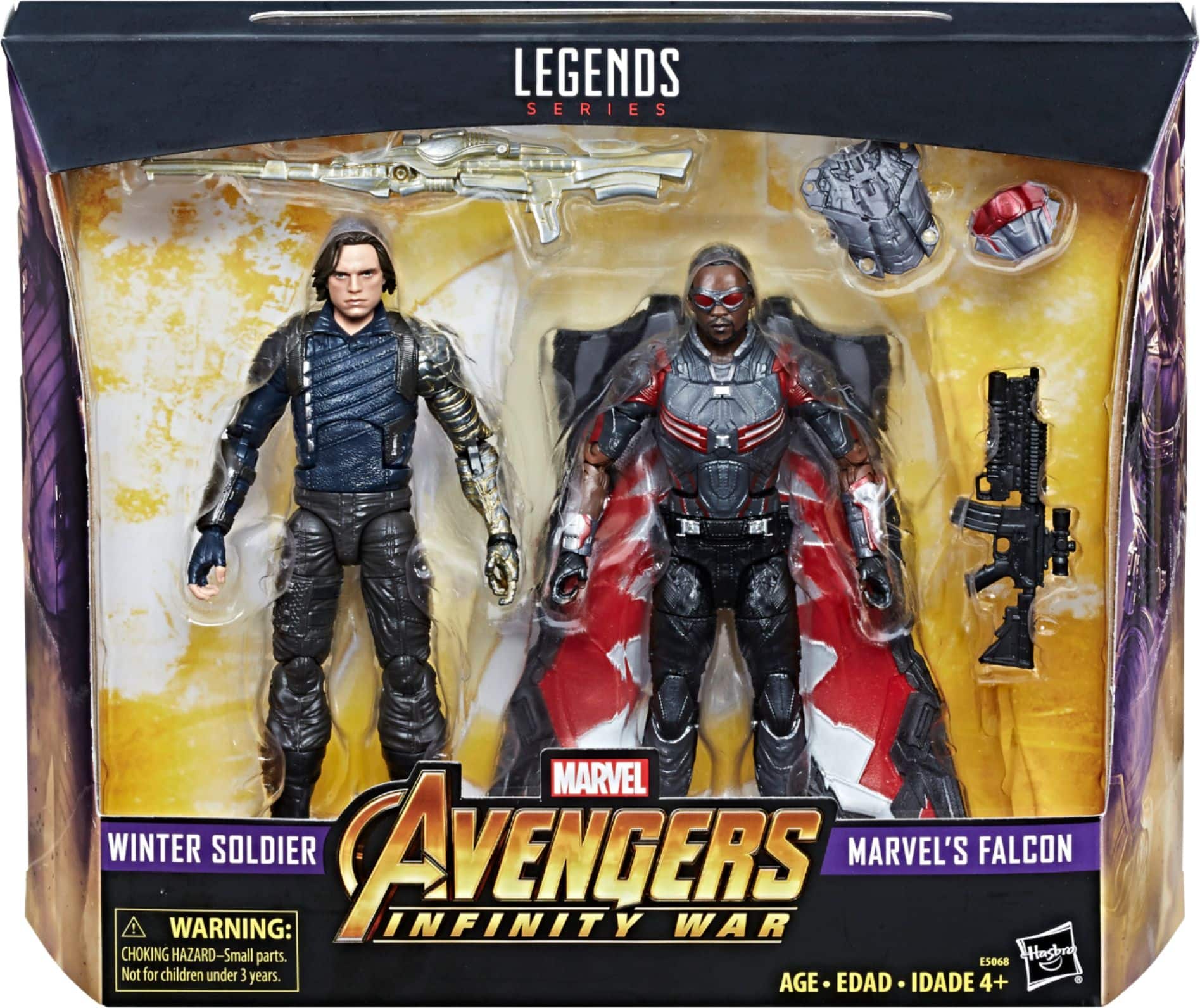 Alt View 12. Marvel - Marvel Legends Series 6-inch Winter Soldier & Falcon Figure 2-Pack.