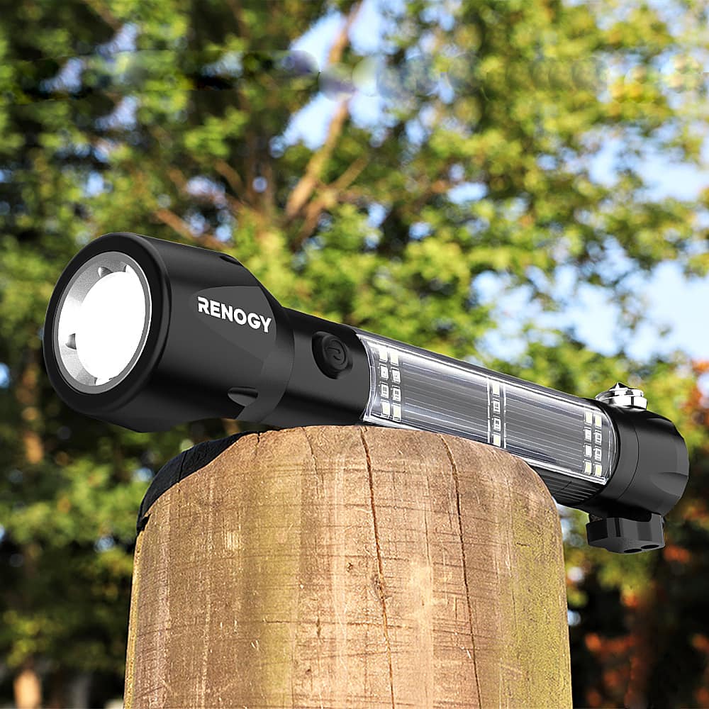 Alt View 12. Renogy - E.LUMEN 500 Multi-functional Solar Flashlight - Black.