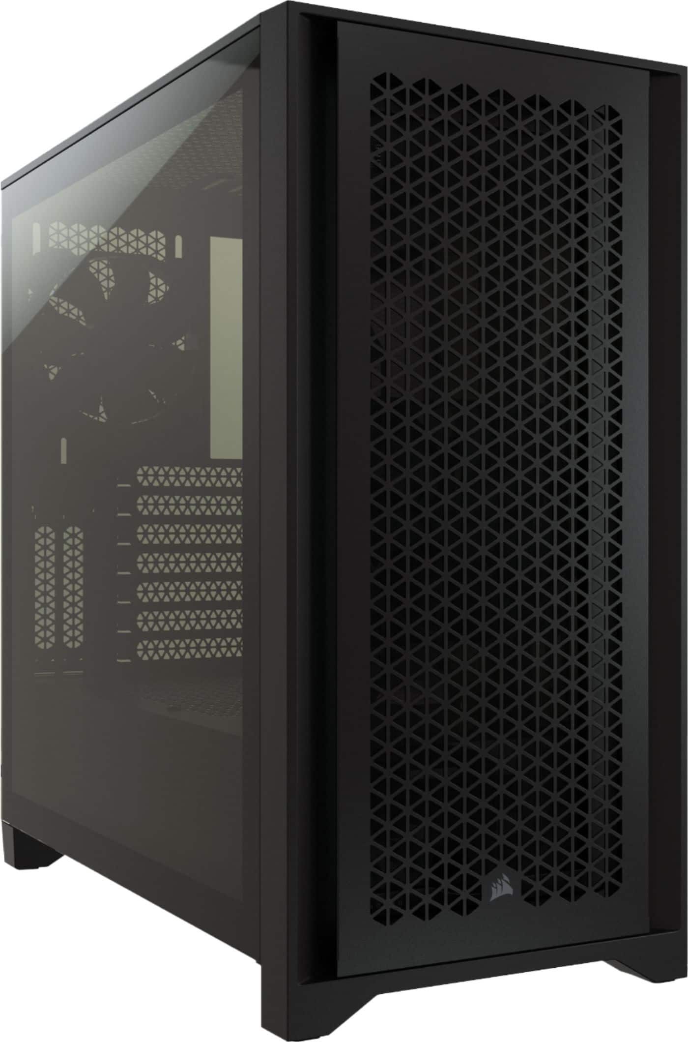 Front. CORSAIR - 4000D AIRFLOW ATX Mid-Tower PC Case - Black.