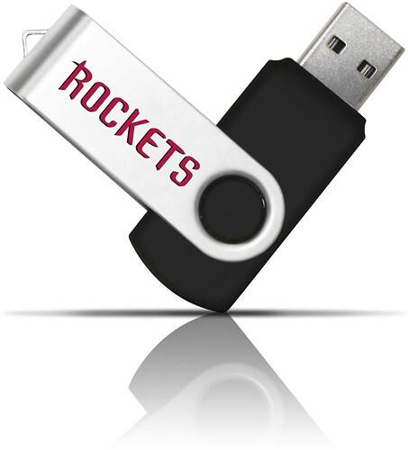 Front Standard. Tribeca - Houston Rockets 8GB USB 2.0 Flash Drive - Black/White.