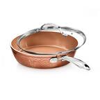 Angle. Gotham Steel - 12' Non Stick Fry Pan - Hammered Copper.