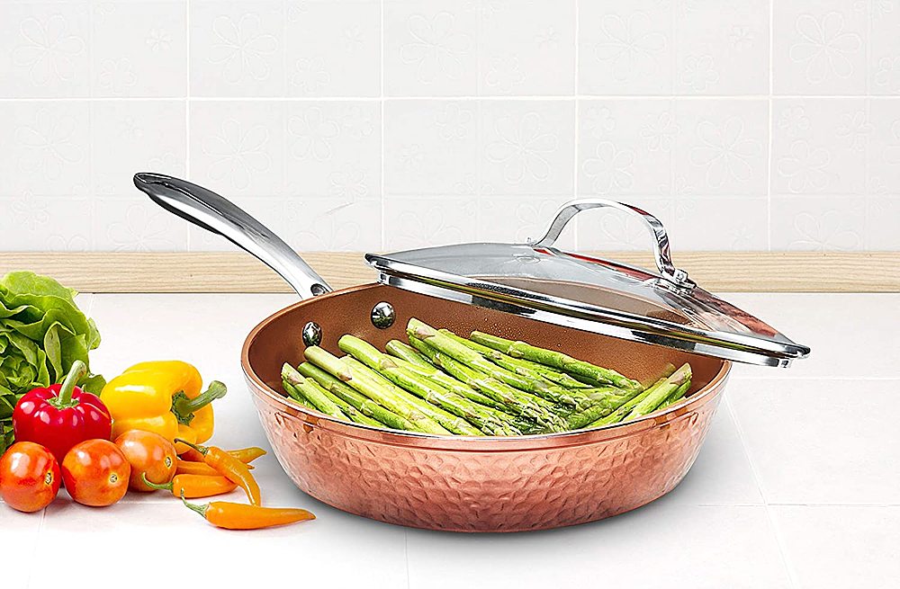 Alt View 12. Gotham Steel - 12' Non Stick Fry Pan - Hammered Copper.