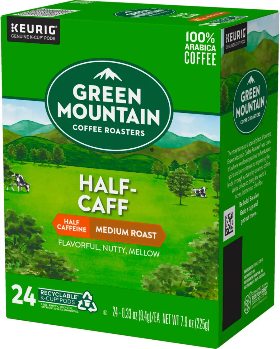 Alt View 19. Green Mountain Coffee - Half Caff Coffee, Keurig Single-Serve K-Cup pods, Medium Roast, 24 Count.