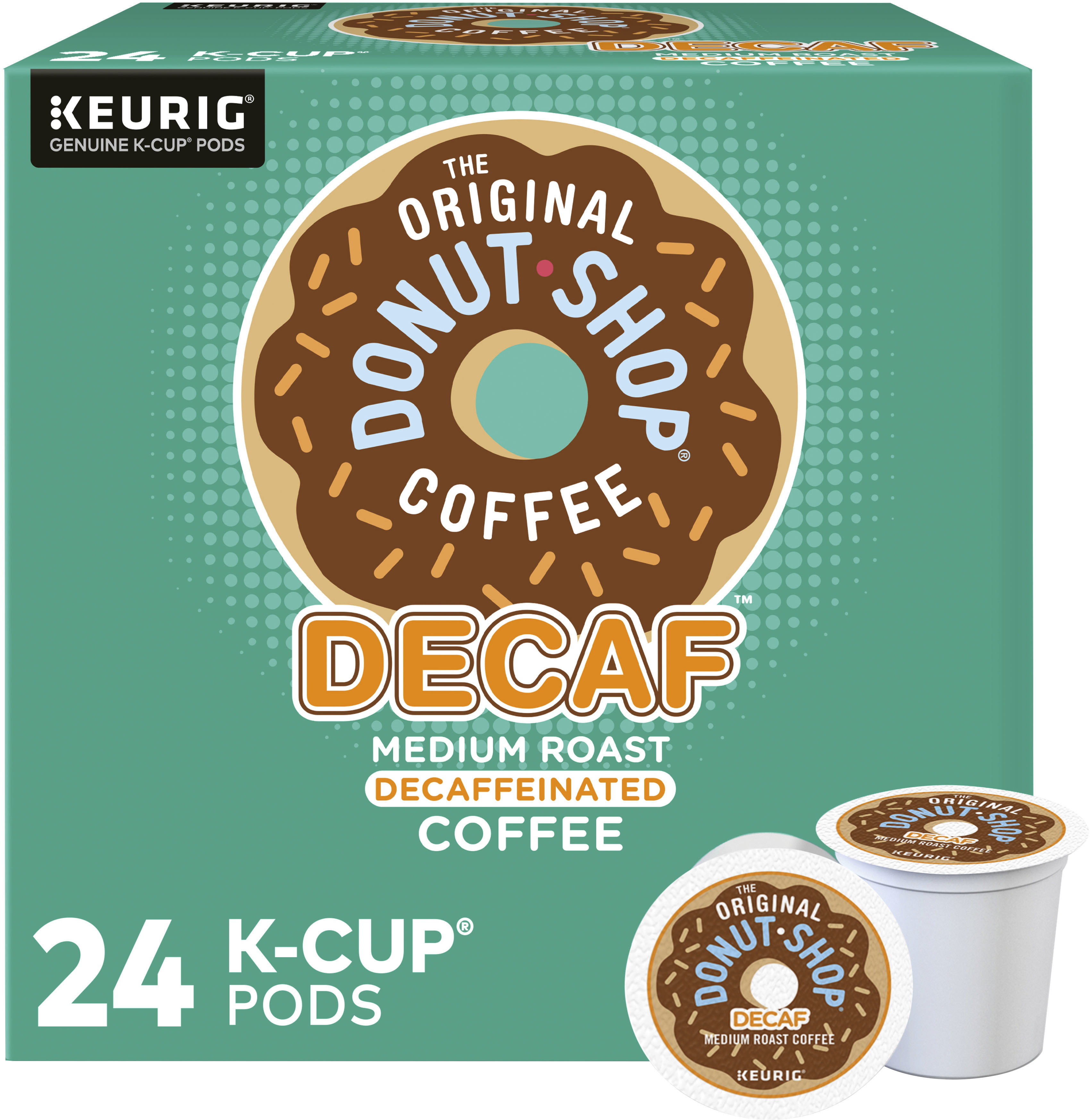 The Original Donut Shop - Decaf Keurig Single-Serve K-Cup Pods, Medium Roast Coffee, 24 Count
