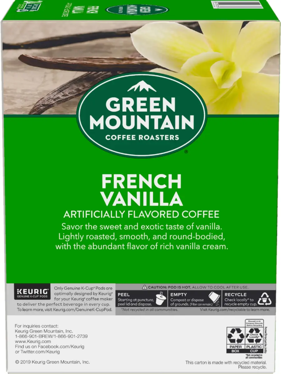 Alt View 19. Green Mountain Coffee - French Vanilla Coffee, Keurig Single-Serve K-Cup pods, Light Roast, 24 Count.