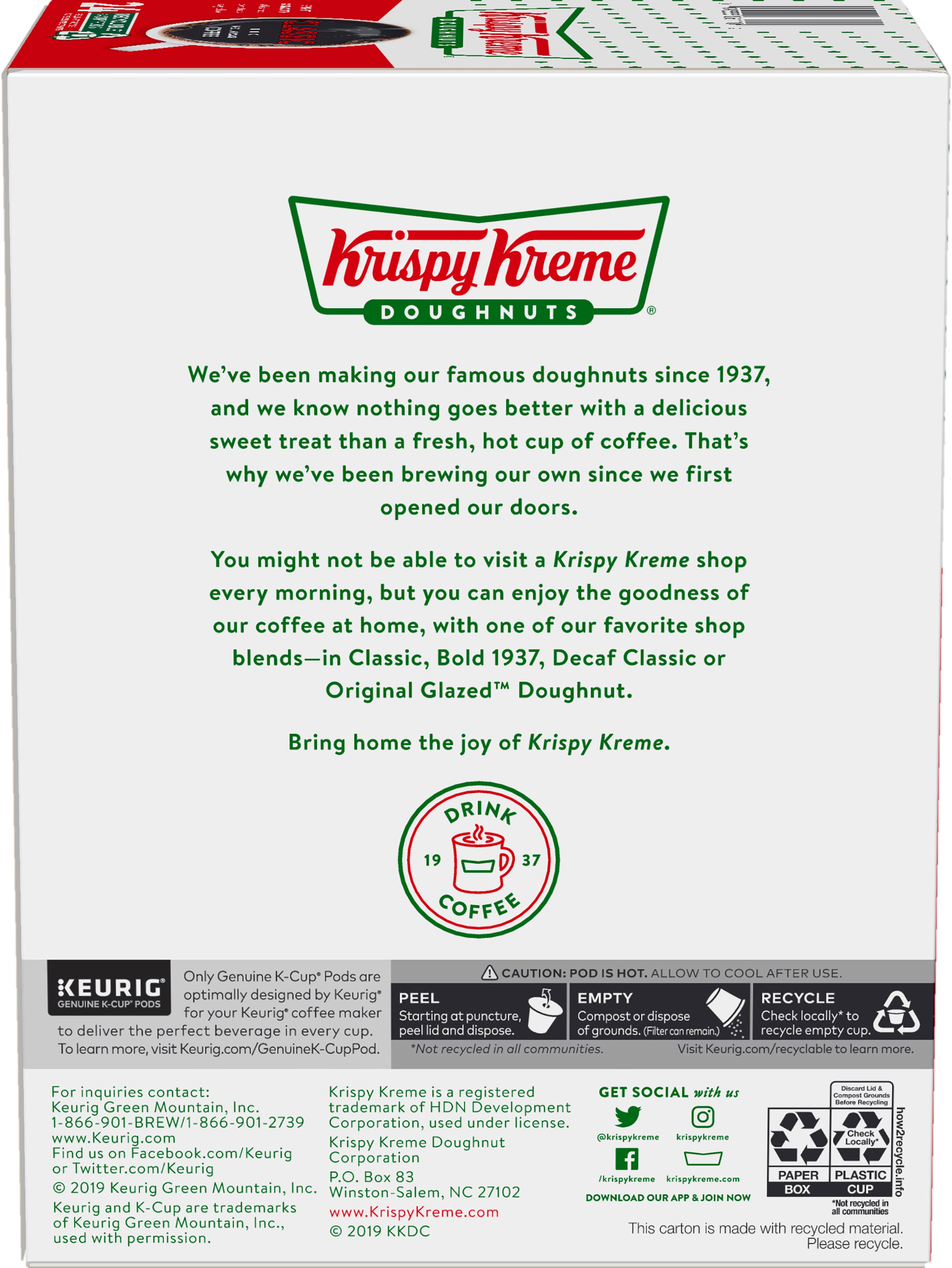 Alt View 19. Krispy Kreme - Classic Coffee, Keurig Single Serve K-Cup Pods, Medium Roast, 24 Count.