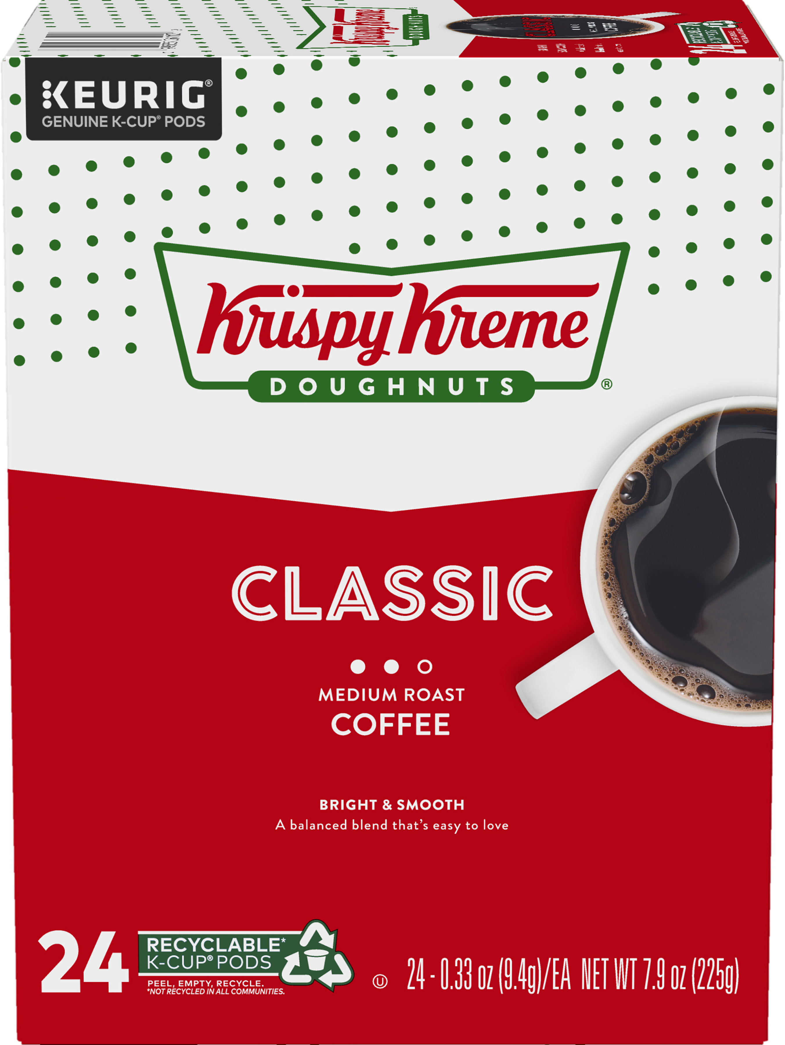 Classic Krispy Kreme 24 oz Stainless Steel Water Bottle