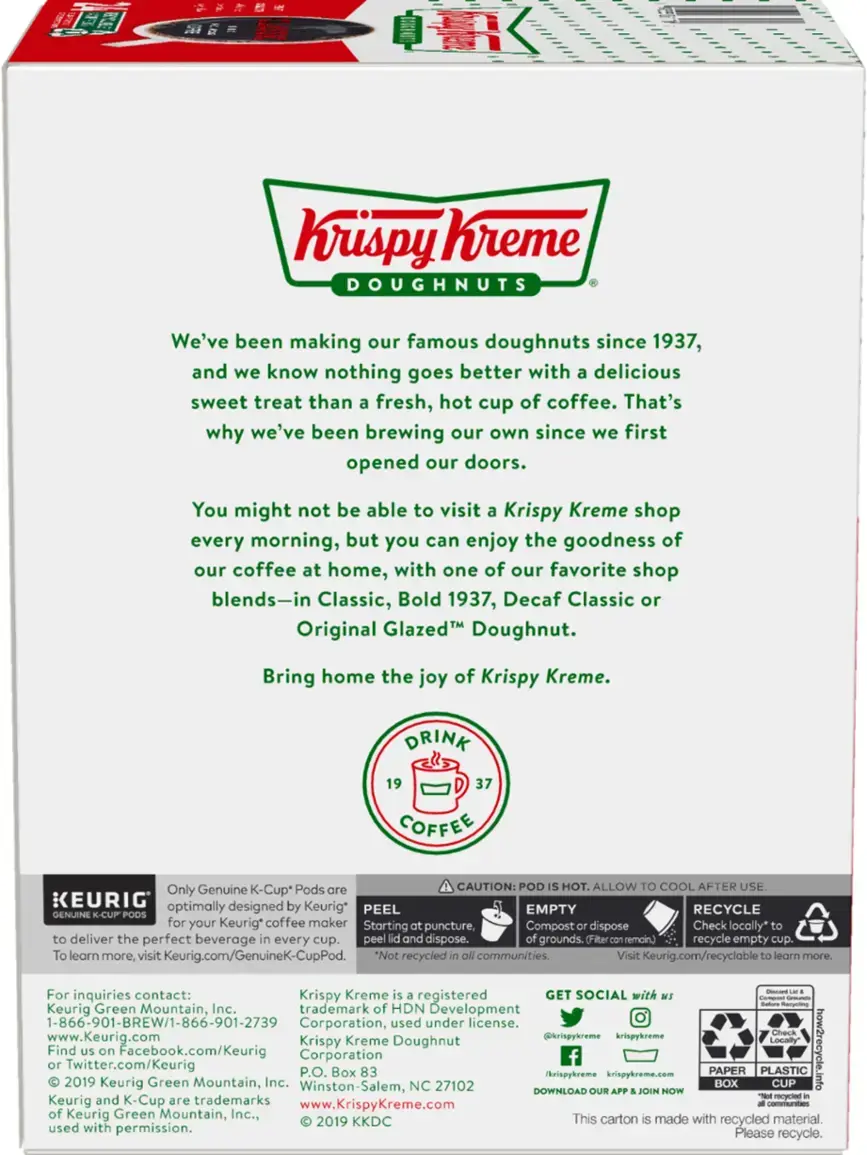 Alt View 18. Krispy Kreme - Classic Coffee, Keurig Single Serve K-Cup Pods, Medium Roast, 24 Count.