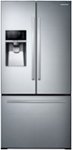 Front. Samsung - 26 cu. ft. 3-Door French Door Refrigerator with External Water & Ice Dispenser - Stainless Steel.