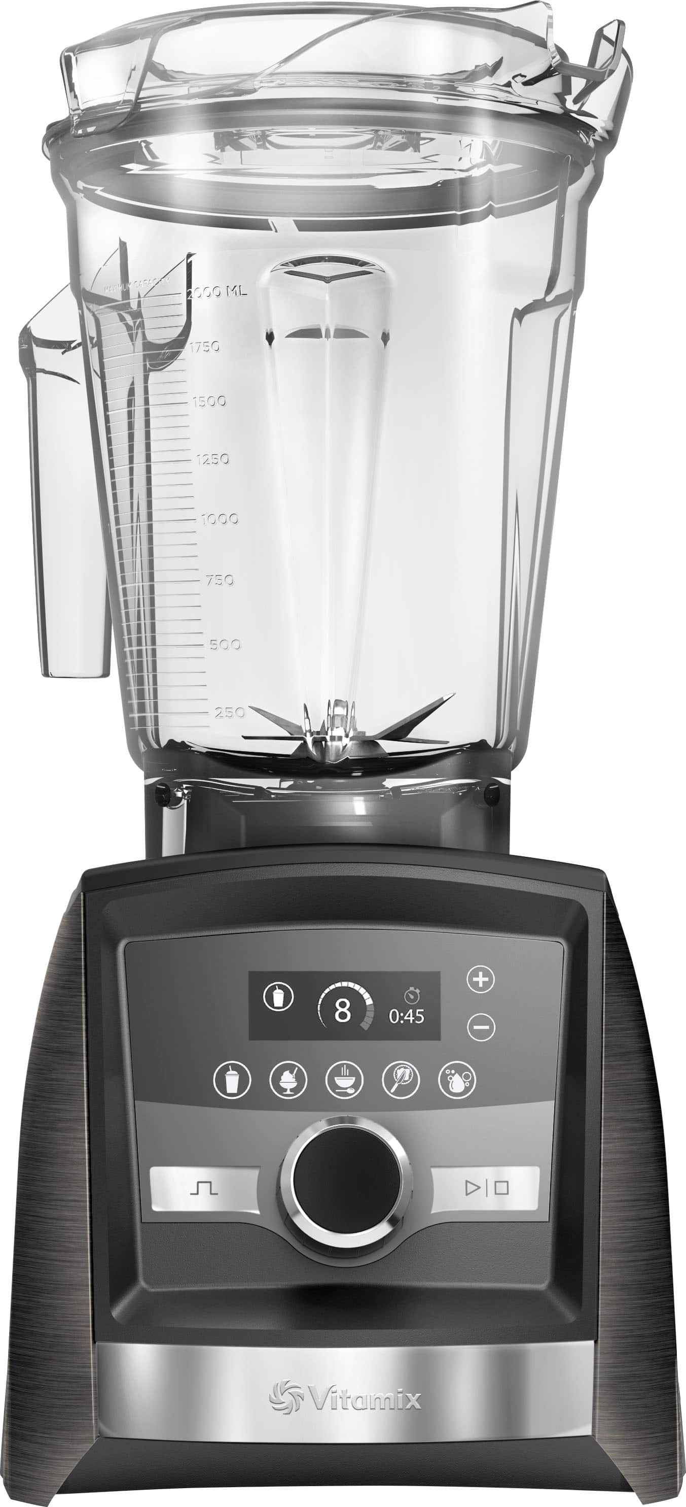Front. Vitamix - Ascent A3500 Blender - Black Stainless.
