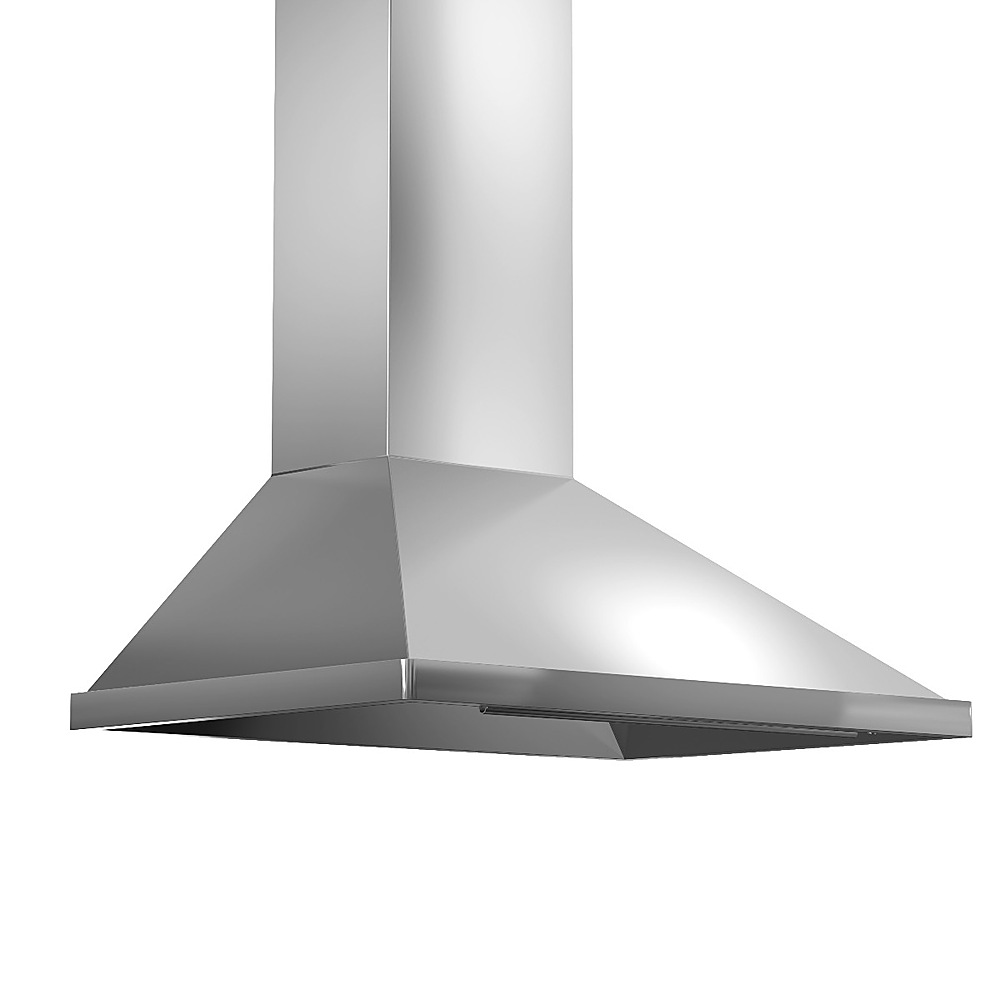 Angle View: ZLINE - 36 in. Outdoor Wall Mount Range Hood - Stainless steel