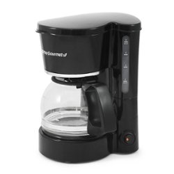 Elite Gourmet - 5-cup Coffee Maker with pause and serve - Black - Front_Zoom