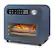 Front. Elite Gourmet - 10L Digital Air Fryer Oven, 7 Preset Functions - Slate Blue.
