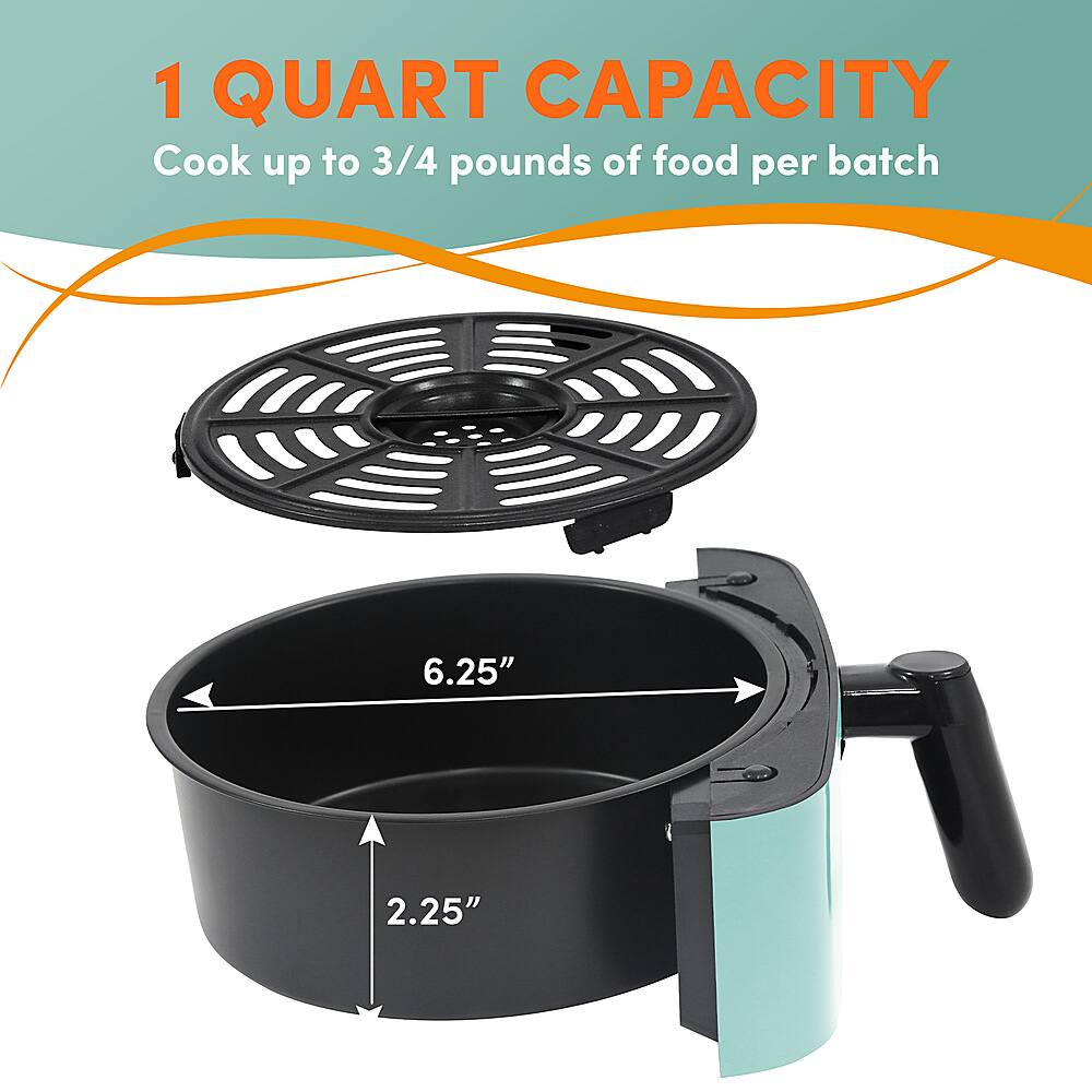 Best Buy Elite Gourmet 1Qt Compact Air Fryer Blue EAF3218BL