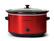 Front. Elite Gourmet - 8.5Qt. Stainless Steel Slow Cooker - Red.