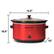 Alt View 12. Elite Gourmet - 8.5Qt. Stainless Steel Slow Cooker - Red.