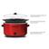 Alt View 14. Elite Gourmet - 8.5Qt. Stainless Steel Slow Cooker - Red.