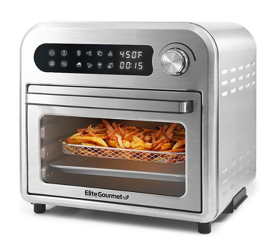 Elite Gourmet 10L Digital Air Fryer Oven, 7 Preset Functions Silver  EAF1010D - Best Buy