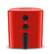 Front. Elite Gourmet - 1qt Analog Compact Air Fryer - Red.
