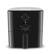 Front. Elite Gourmet - 1qt Analog Compact Air Fryer - Black.