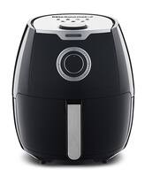 Elite Gourmet - 7qt Analog Air Fryer - Black - Front_Zoom