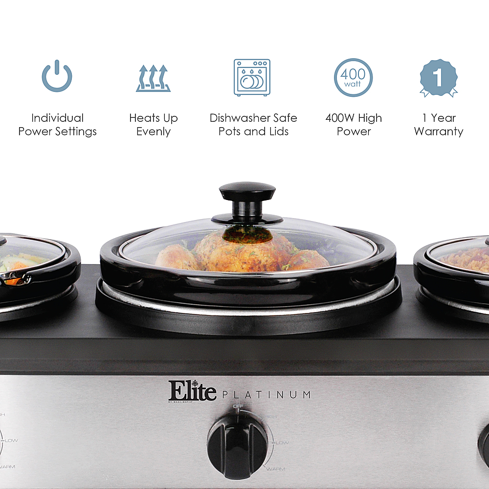 Review] Elite Platinum Triple Slow Cooker Buffet Server