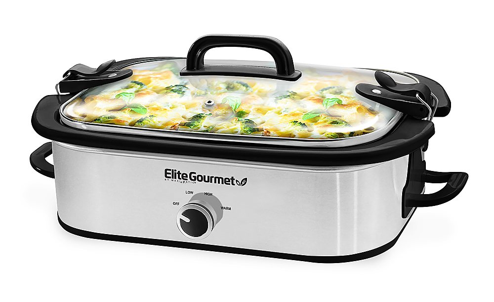 2 Qt. Electric Slow Cooker with Glass Lid – Shop Elite Gourmet - Small  Kitchen Appliances