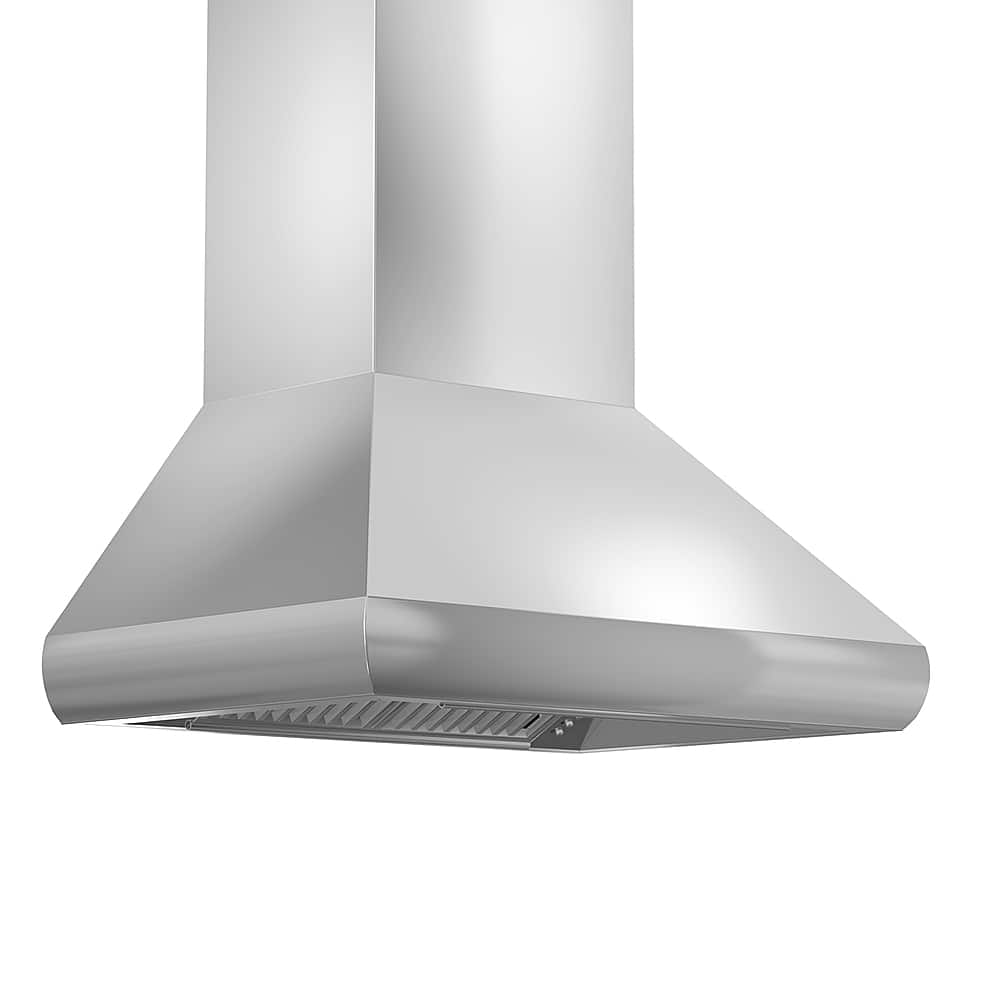 Front. ZLINE - 48 in. Professional Wall Mount Range Hood (687-48) - Silver.