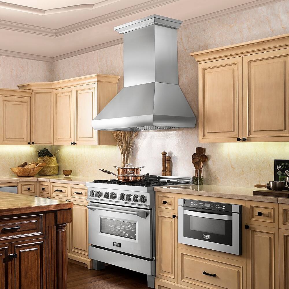 Alt View 14. ZLINE - 48 in. Professional Wall Mount Range Hood (687-48) - Silver.