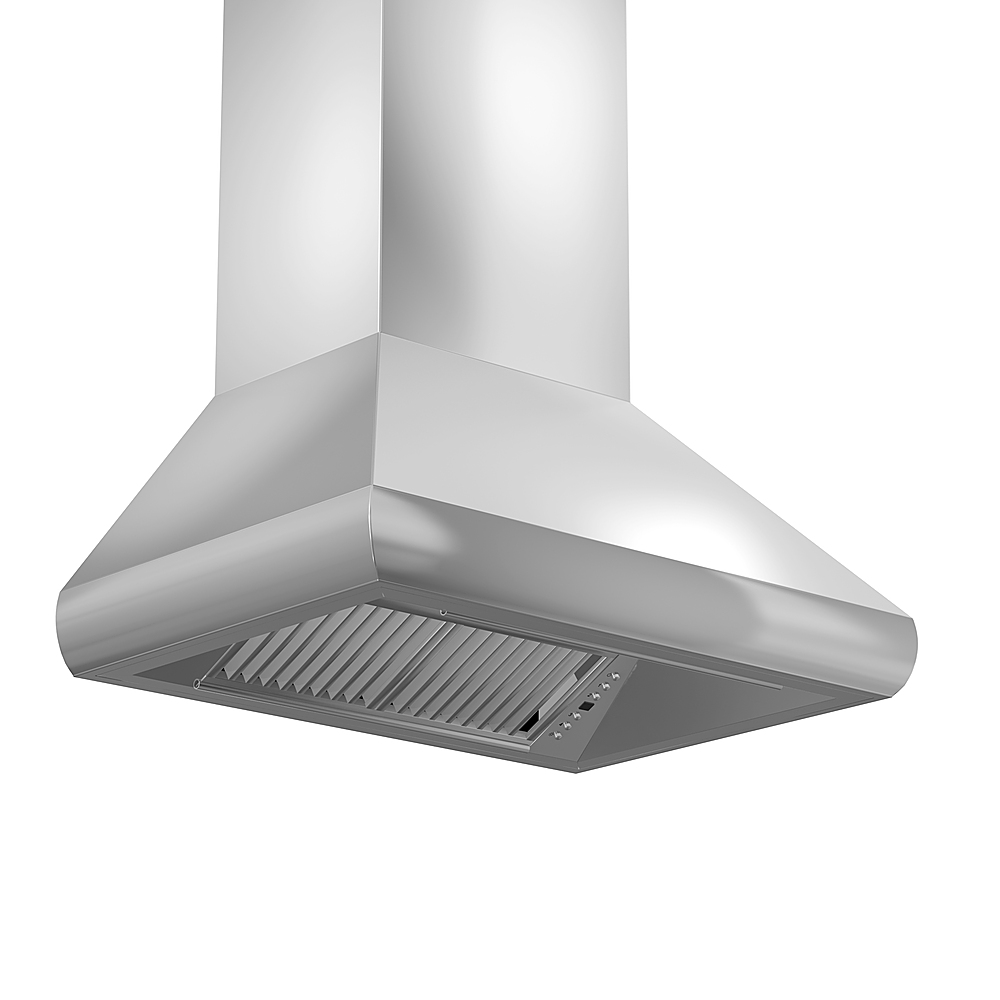 Angle View: ZLINE 42" Professional Wall Mount Range Hood in Stainless Steel (687-42) - Stainless steel