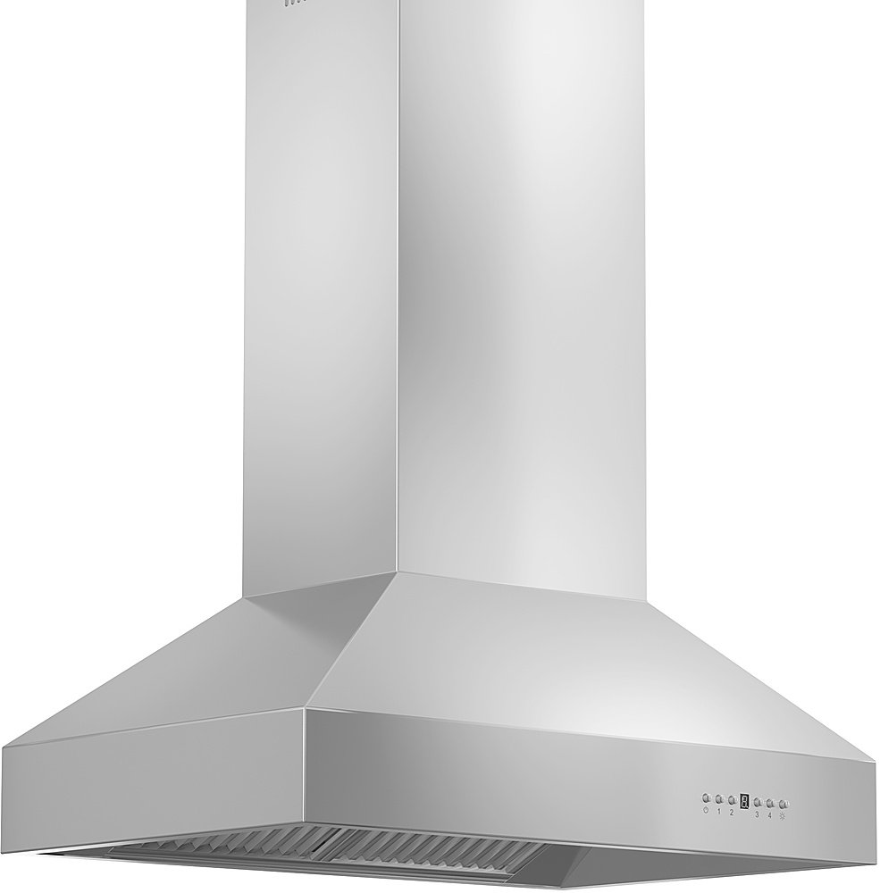 Angle View: ZLINE 48" Island Mount Range Hood in Stainless Steel (697i-48) - Stainless steel