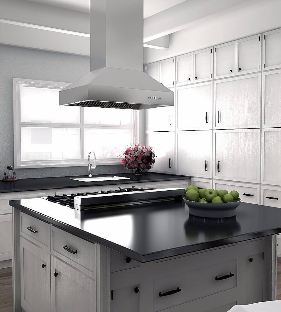 Best Buy ZLINE 48 inches Convertible Island Range Hood Stainless Steel