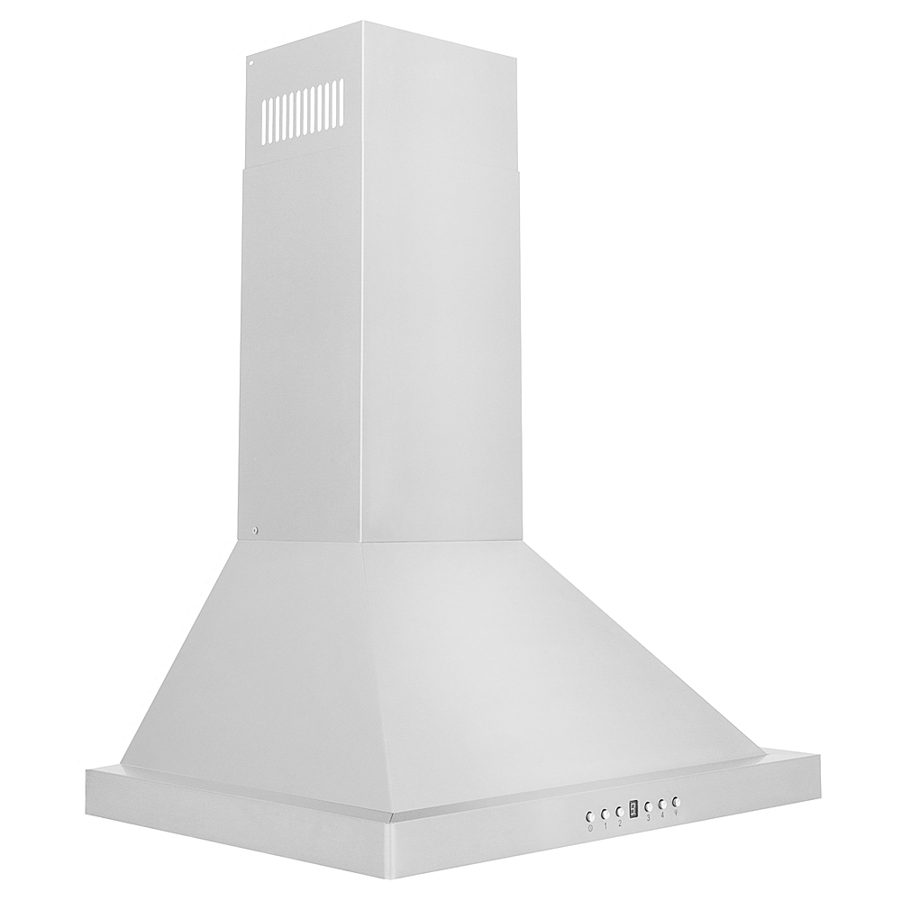 Angle View: ZLINE - 24 in. Wall Mount Range Hood in Stainless Steel (KB-24) - Silver