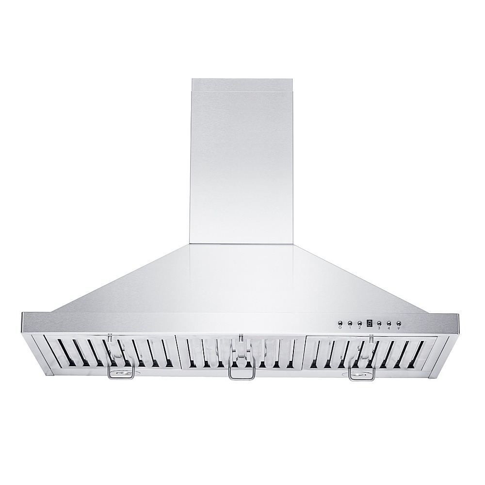 Kuled Wall Mount Range Hood Vent Stainless Steel Kitchen 3 Speed Exhaust Fan 36 inch with 800 CFM, LED Lights in Stainless Steel, Silver