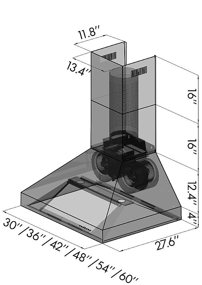 ZLINE 30 inches Convertible Wall Range Hood Stainless Steel 69730430