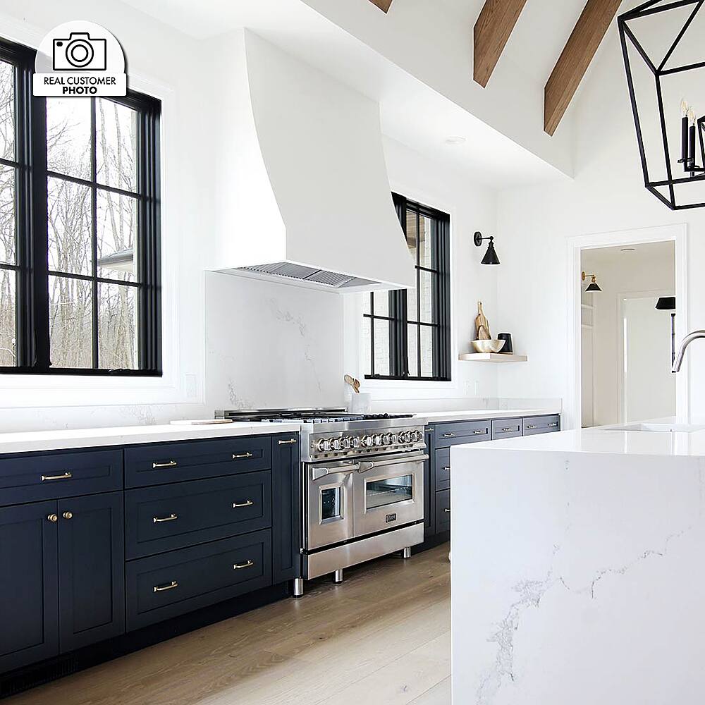 Left View: ZLINE 34" Outdoor Range Hood Insert in Stainless Steel (698-304-34) - Stainless steel